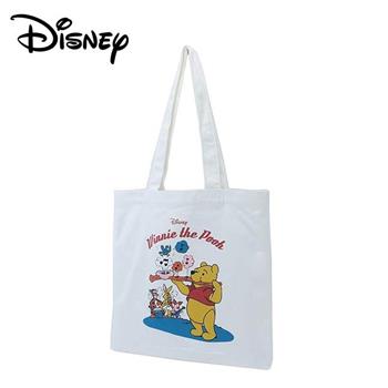 小熊維尼 帆布 肩背提袋 肩背包 手提袋 托特包 維尼 Winnie 迪士尼 Disney【金石堂、博客來熱銷】