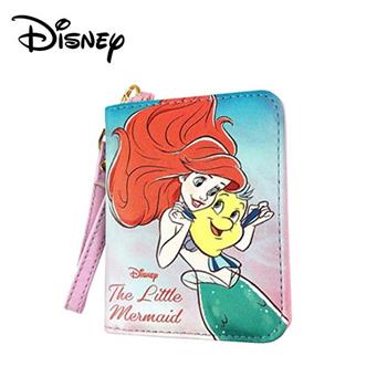 小美人魚 皮質 摺疊票卡夾 票夾 證件夾 悠遊卡夾 艾莉兒 迪士尼 Disney【金石堂、博客來熱銷】
