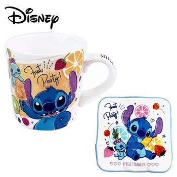 史迪奇 陶瓷 馬克杯 小方巾 225ml 咖啡杯 星際寶貝 Stitch 迪士尼 Disney【金石堂、博客來熱銷】
