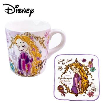 長髮公主 陶瓷 馬克杯 小方巾 225ml 咖啡杯 樂佩 魔髮奇緣 迪士尼 Disney【金石堂、博客來熱銷】