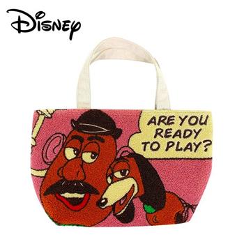 蛋頭先生 彈簧狗 毛巾繡 保冷袋 手提袋 便當袋 保冷提袋 玩具總動員 迪士尼 Disney【金石堂、博客來熱銷】