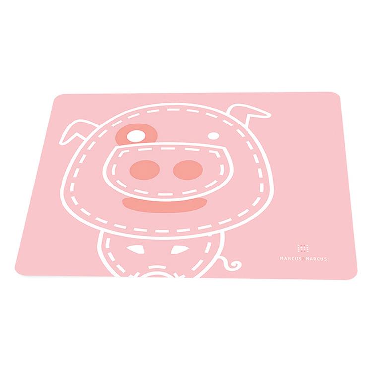 《 MARCUS＆MARCUS 》動物樂園矽膠餐墊－粉紅豬