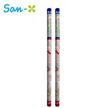 拉拉熊 紅藍鉛筆 2入組 日本製 雙色鉛筆 鉛筆 圓軸鉛筆 懶懶熊 Rilakkuma San－X【金石堂、博客來熱銷】