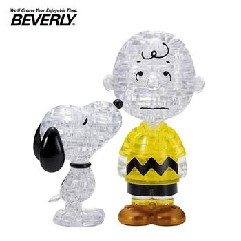 BEVERLY 史努比與查理布朗 立體水晶拼圖 77片 3D拼圖 水晶拼圖 公仔 模型 Snoopy【金石堂、博客來熱銷】