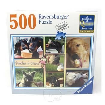 【德國Ravensburger拼圖】愛犬與甜筒－500片Pooches & Cream