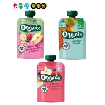 【英國 Organix 歐佳】 燕麥纖泥 水果纖泥 寶寶副食品 （3款口味可選）｜卡多摩