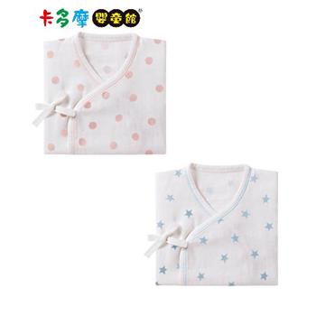 【Simba 小獅王辛巴】 極柔感印花紗布反袖肚衣－好自藍/點粉粉｜卡多摩