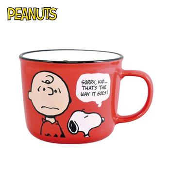 史努比 寬口馬克杯 350ml 寬口杯 咖啡杯 Snoopy 大西賢製販【金石堂、博客來熱銷】