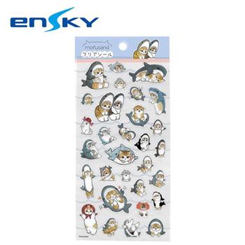 貓福珊迪 透明貼紙 日本製 貼紙 手帳貼 裝飾貼紙 鯊魚貓 mofusand ENSKY
