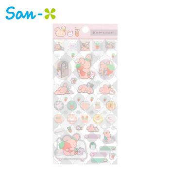 熊熊兔 透明貼紙 日本製 貼紙 手帳貼 裝飾貼紙 KUMAUSA SAN－X