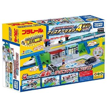 日本PLARAIL  4種變化有聲車站組TP19349 不含小車及火車 鐡道王國 TAKARA T