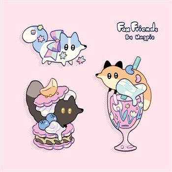 狐狐好朋友甜點立牌組