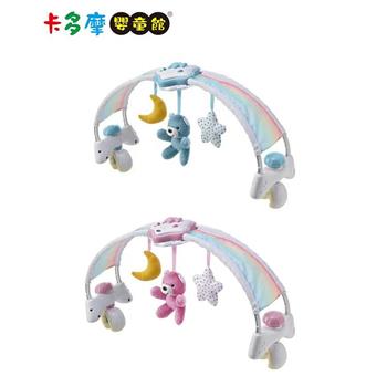 【Chicco】2合1彩虹柔光音樂拱橋－粉紅/粉藍｜卡多摩
