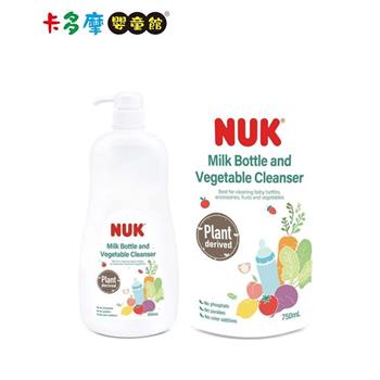【德國 NUK】  植萃奶瓶蔬果清潔液組合 950ml＋750ml ｜卡多摩