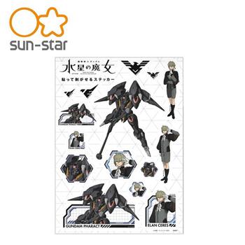 機動戰士鋼彈 水星的魔女 透明大貼紙 日本製 貼紙 行李貼 裝飾貼紙 sun-star【金石堂、博客來熱銷】
