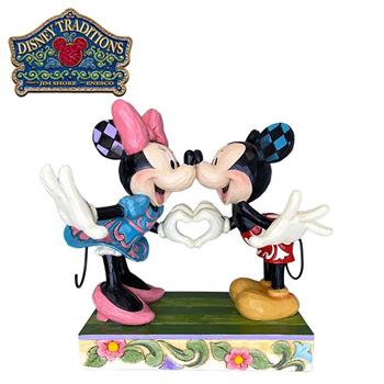 Enesco 米奇和米妮 愛的象徵 塑像 公仔 精品雕塑 迪士尼 Disney【金石堂、博客來熱銷】