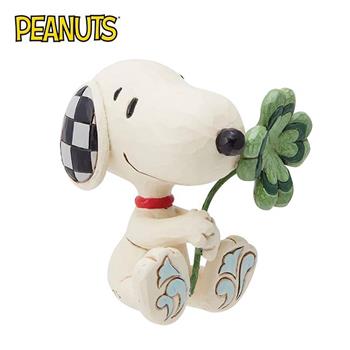 Enesco 迷你史努比 手拿幸運草 塑像 公仔 精品雕塑 Snoopy PEANUTS【金石堂、博客來熱銷】