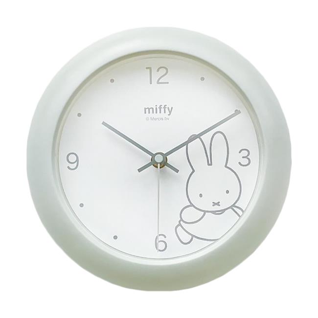 米飛兔 圓型掛鐘 滑動式秒針 指針時鐘 掛鐘 圓鐘 Miffy 米菲兔 - 灰色款