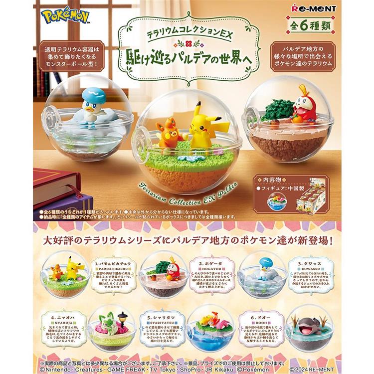 Re-ment寶可夢系列 水晶球世界EX 往帕底亞的世界 整組6種