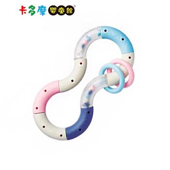 【Toyroyal樂雅】北歐風可消毒手搖鈴-8字扭扭圈｜卡多摩