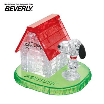 BEVERLY 史努比與紅屋 立體水晶拼圖 51片 3D拼圖 水晶拼圖 公仔 模型 Snoopy【金石堂、博客來熱銷】
