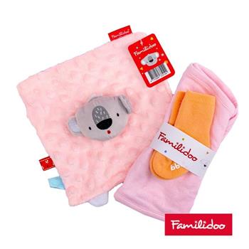 【Familidoo 法米多】考拉安撫巾禮品袋 嬰兒禮盒 安撫巾 嬰兒襪 拍嗝巾 口水巾 滿月周歲禮