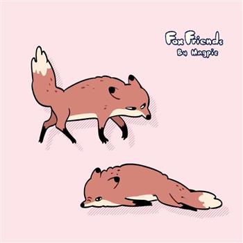 氣到不行狐狸厚壓克力吊飾（兩款）