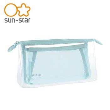 MITTE 透明分隔 三角 收納袋 化妝包 收納包 透明筆袋 鉛筆盒 筆袋 sun-star【金石堂、博客來熱銷】