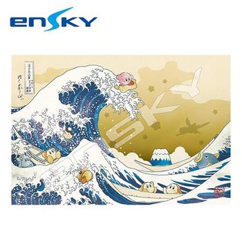 星之卡比 神奈川沖浪裏 拼圖 300片 日本製 益智玩具 葛飾北齋 卡比之星 Kirby ENSKY【金石堂、博客來熱銷】