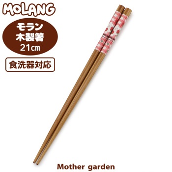【萌浪兔MOLANG】草莓日式木筷子21cm