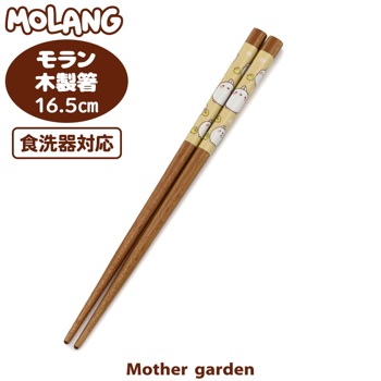 【萌浪兔MOLANG】花朵日式木筷子16.5cm