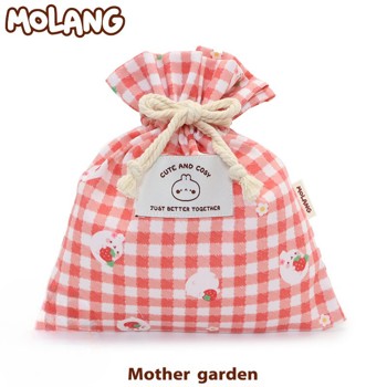 【萌浪兔MOLANG】草莓束口袋20*22cm