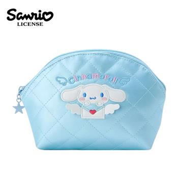 大耳狗 皮質 半圓 化妝包 收納包 鉛筆盒 筆袋 喜拿 Cinnamoroll 三麗鷗 Sanrio