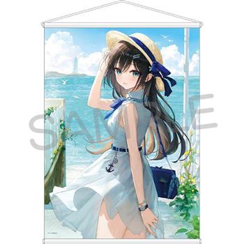 Honey sweetie ふーみ 直式B2掛軸-草帽女孩款