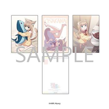 Honey sweetie 40原 明信片組(3入)-貓咪抱魚魚款