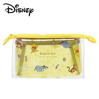 迪士尼 x MITTE 透明分隔 三角 收納袋 化妝包 收納包 透明筆袋 鉛筆盒 筆袋