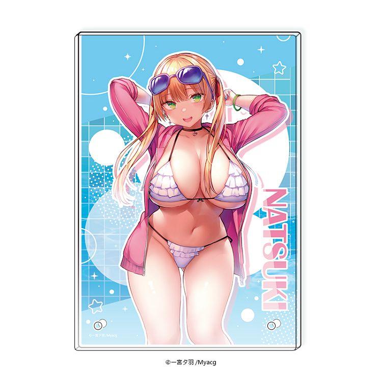 SiE超繪展 一宮夕羽 A5壓克力畫板-菜月白色泳裝款 - 菜月白色泳裝款