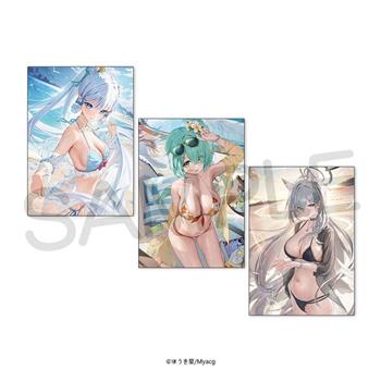 SiE超繪展 ほうき星 明信片組(3入)-淺藍泳衣款