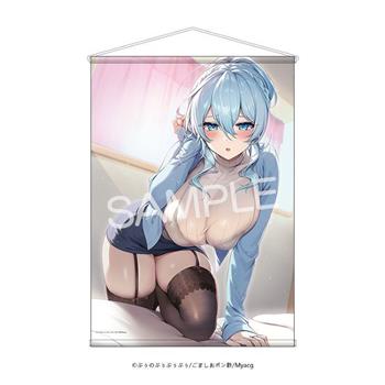SiE超繪展 ぷぅ崎ぷぅ奈 直式B2掛軸-雪乃撩髮款(繪製：ごましおポン酢)