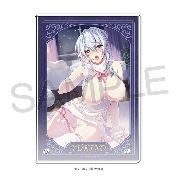 SiE超繪展 ぷぅ崎ぷぅ奈 A5燙金壓克力畫板-雪乃童貞毛衣(色色)款 - 雪乃童貞毛衣色色款