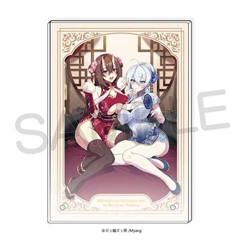 SiE超繪展 ぷぅ崎ぷぅ奈 A5燙金壓克力畫板-雙人旗袍款