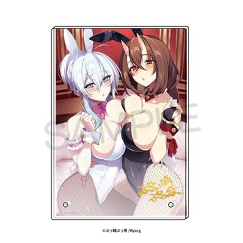 楓花雪月 A5燙金複製簽名壓克力畫板-雙人兔女郎ver.