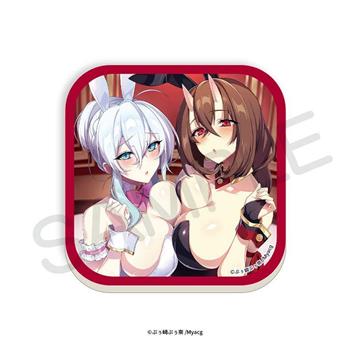 楓花雪月 方形吸水杯墊-雙人兔女郎ver.