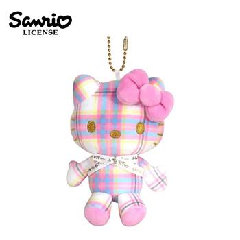 凱蒂貓 花呢格紋系列 玩偶吊飾 吊飾 娃娃 絨毛玩偶 Hello Kitty 三麗鷗 Sanrio