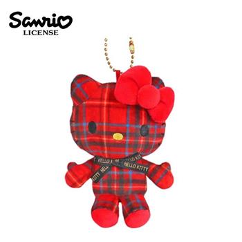 凱蒂貓 花呢格紋系列 玩偶吊飾 吊飾 娃娃 絨毛玩偶 Hello Kitty 三麗鷗 Sanrio