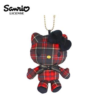 凱蒂貓 花呢格紋系列 玩偶吊飾 吊飾 娃娃 絨毛玩偶 Hello Kitty 三麗鷗 Sanrio