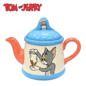 湯姆貓與傑利鼠 陶瓷 茶壺 350ml 附濾網 濾茶壺 造型茶壺 Tom and Jerry