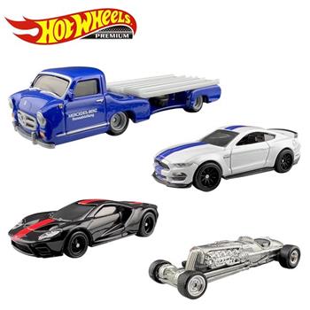 風火輪 PREMIUM 運輸車收藏4入組 玩具車 運輸車 福特 賓士 Hot Wheels