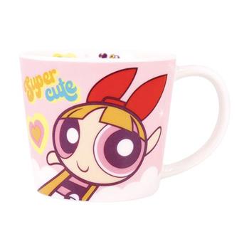 飛天小女警 寬口馬克杯 290ml 馬克杯 寬口杯 咖啡杯 花花 泡泡 毛毛