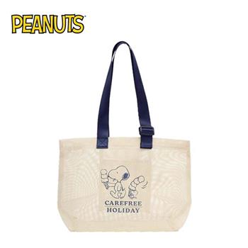 史努比 網狀 托特包 肩背包 手提袋 Snoopy PEANUTS